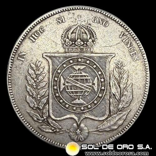 NA2 - BRASIL - 1.000 REIS - 1866 -  PEDRO II - MONEDA DE PLATA