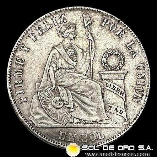 NA4 - REPUBLICA PERUANA - 1 SOL, 1869 - MONEDA DE PLATA
