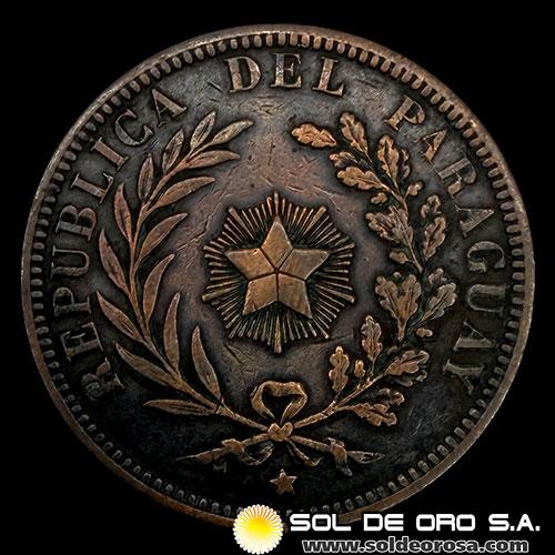 NUMIS - REPUBLICA DEL PARAGUAY - 4 CENTESIMOS - 1870 - MONEDA DE COBRE
