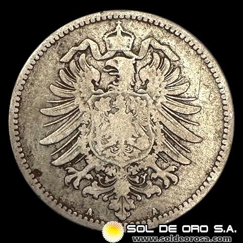 NA1 - ALEMANIA - 1 MARK, 1874 - MONEDA DE PLATA