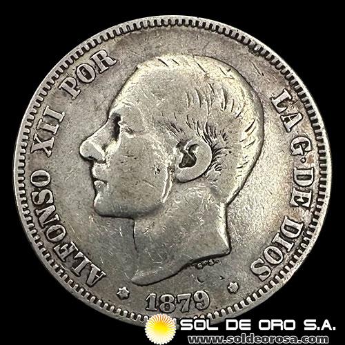 NA2 - ESPAÑA - 2 PESETAS, 1879 - ALFONSO XII - MONEDA DE PLATA