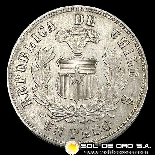 NA2 - REPUBLICA DE CHILE - 1 PESO, 1882 - MONEDA DE PLATA