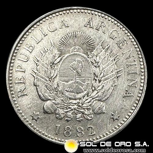 NA1 - ARGENTINA - 10 CENTAVOS, 1882 - MONEDA DE PLATA