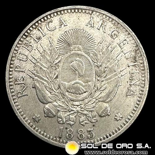 NA1 - ARGENTINA - 50 CENTAVOS, 1883 - MONEDA DE PLATA