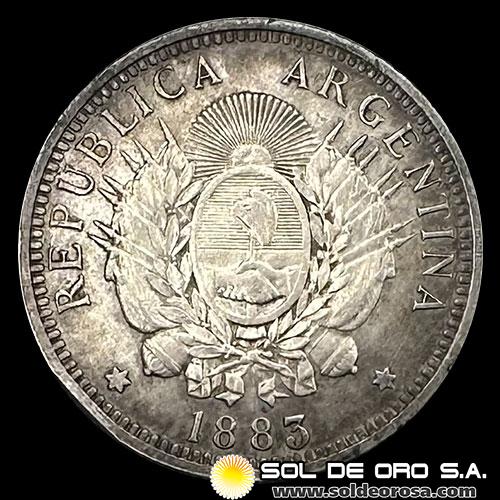 NA1 - ARGENTINA - 50 CENTAVOS, 1883 - MONEDA DE PLATA