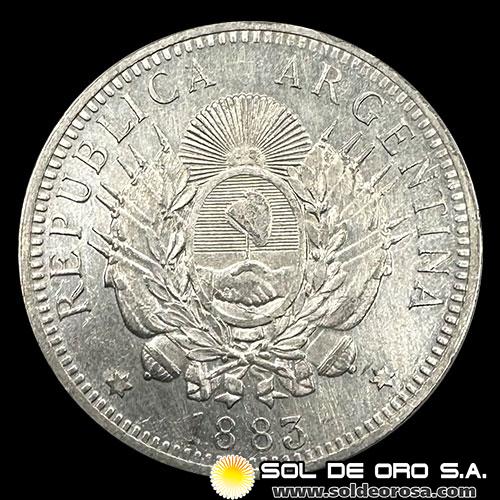 NA1 - ARGENTINA - 50 CENTAVOS, 1883 - MONEDA DE PLATA