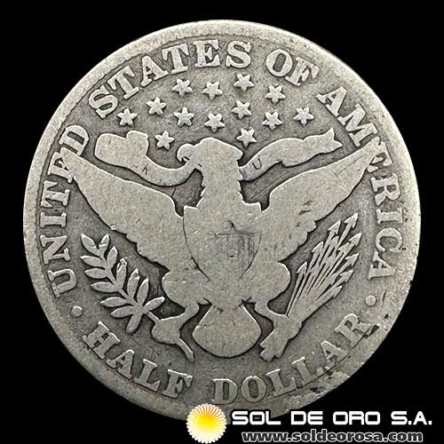 NA3 - ESTADOS UNIDOS DE AMERICA - BARBER HALF DOLLAR, 1892 - MONEDA DE PLATA
