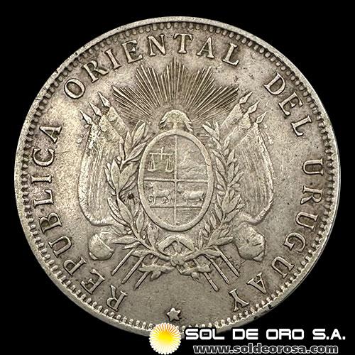 NA4 - URUGUAY - 50 CENTESIMOS, 1894 - MONEDA DE PLATA