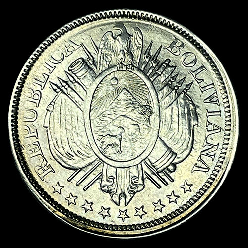 NA2 - NUMIS - REPUBLICA BOLIVIANA - 50 CENTAVOS - 1896 - MONEDA DE PLATA