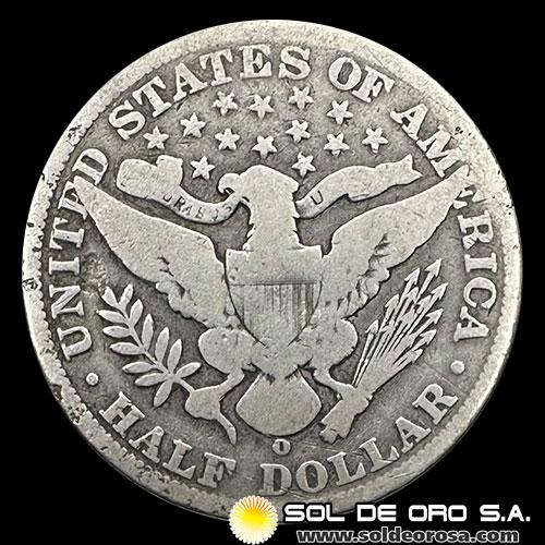 NA3 - ESTADOS UNIDOS DE AMERICA - BARBER HALF DOLLAR, 1896 - MONEDA DE PLATA