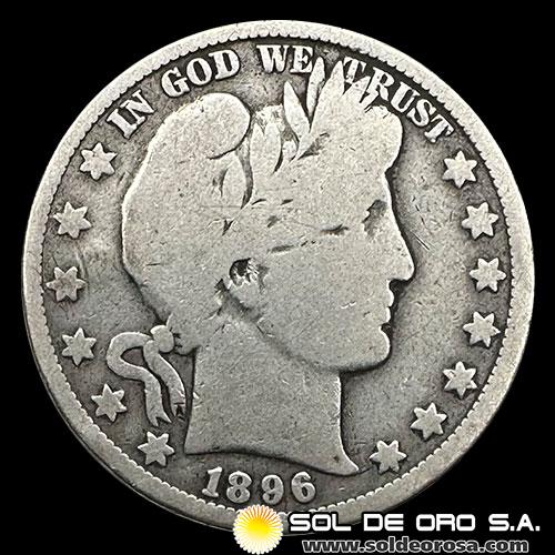 NA3 - ESTADOS UNIDOS DE AMERICA - BARBER HALF DOLLAR, 1896 - MONEDA DE PLATA