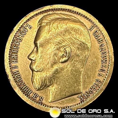 RUSSIAN EMPIRE - 15 ROUBLES, 1897 - NICHOLAS II - MONEDA DE ORO