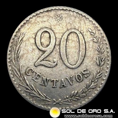 NUMIS - MONEDAS DEL PARAGUAY - 20 CENTAVOS, 1900 - MONEDA DE COBRE Y NIQUEL