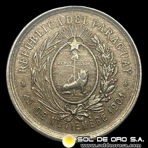 NUMIS - REPUBLICA DEL PARAGUAY - GUARDIA NACIONAL - PRIMERA CIRCUNSCRIPCION - 25 DE NOVIEMBRE DE 1901 - MEDALLA CONMEMORATIVA