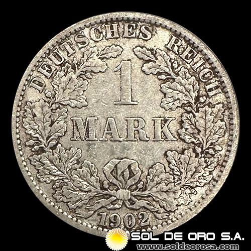 NA1 - ALEMANIA - 1 MARK, 1902 - MONEDA DE PLATA