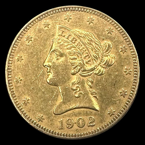 ESTADOS UNIDOS DE AMERICA - 10 DOLLARS, 1902 - DOBLE AGUILA, TIPO LIBERTAD - MONEDA DE ORO