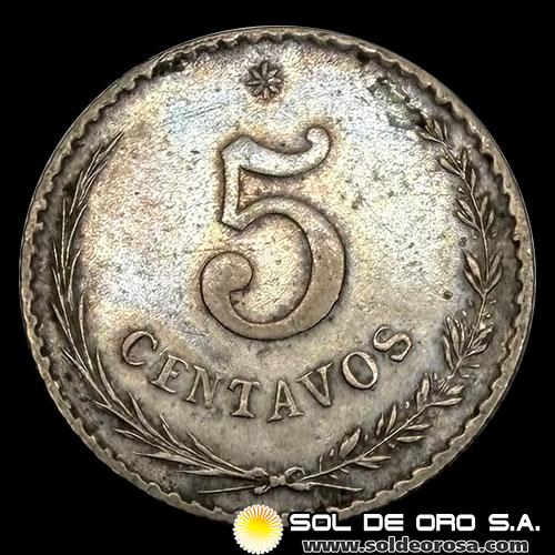 NUMIS - MONEDAS DEL PARAGUAY - 5 CENTAVOS, 1903 - MONEDA DE COBRE Y NIQUEL 