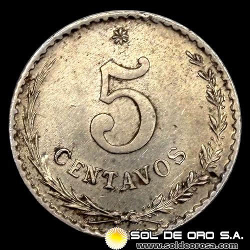 NUMIS - MONEDAS DEL PARAGUAY - 5 CENTAVOS, 1903 - MONEDA DE COBRE Y NIQUEL