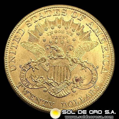 ESTADOS UNIDOS DE AMERICA - 20 DOLLARS, TIPO LIBERTAD, 1904 - MONEDA DE ORO