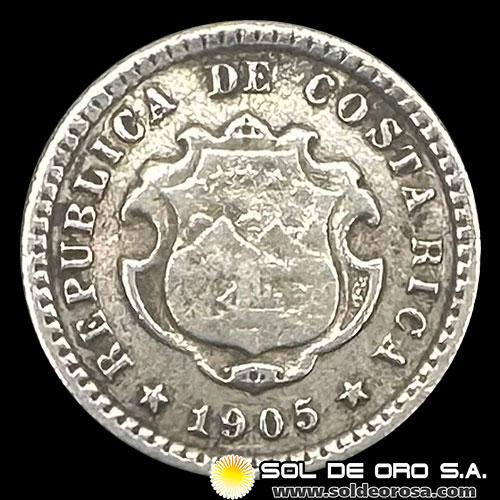 NA2 - COSTA RICA - 5 CENTIMOS, 1905 - MONEDA DE PLATA