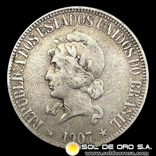 NA2 - BRASIL - 1.000 REIS - 1907 - MONEDA DE PLATA