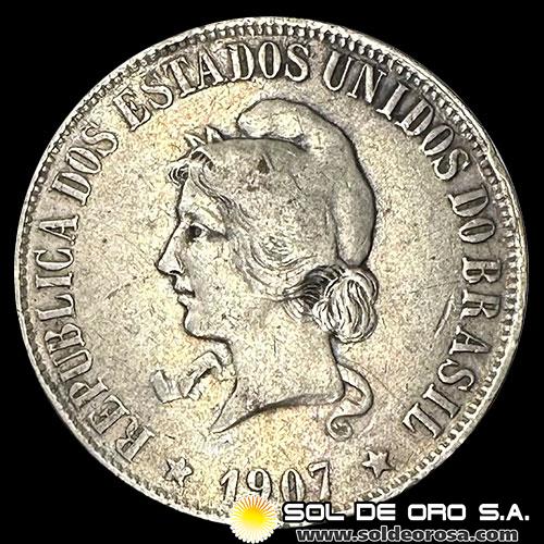 	NA2 - BRASIL - 2.000 REIS - 1907 - MONEDA DE PLATA