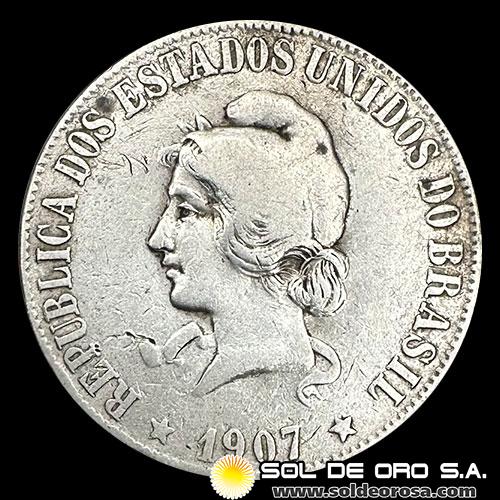 NA2 - BRASIL - 2.000 REIS - 1907 - MONEDA DE PLATA