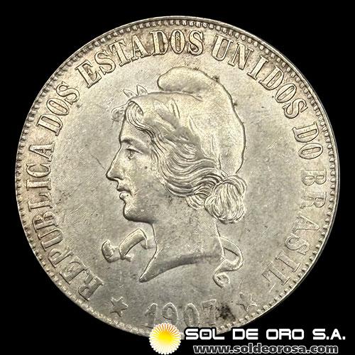 NA2 - BRASIL - 2.000 REIS - 1907 - MONEDA DE PLATA