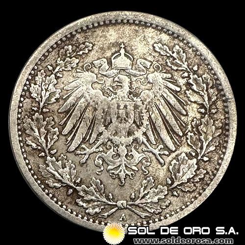 NA1 - ALEMANIA - 1/2 MARK, 1916 - MONEDA DE PLATA