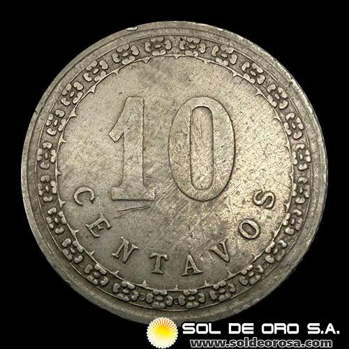 NUMIS - MONEDAS DEL PARAGUAY - 10 CENTAVOS, 1908 - MONEDA DE COBRE Y NIQUEL