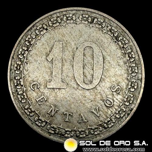 NUMIS - MONEDAS DEL PARAGUAY - 10 CENTAVOS, 1908 - MONEDA DE COBRE Y NIQUEL