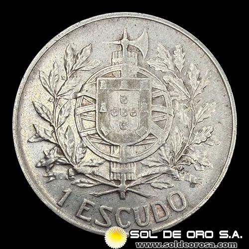 NA4 - PORTUGAL - 1 ESCUDO, 1910 - ESTABLECIMIENTO DE LA REPUBLICA - MONEDA DE PLATA