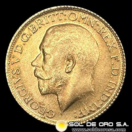 INGLATERRA - SOVEREIGN, LIBRA INGLESA (GEORGE V) - 1912 - MONEDA DE ORO