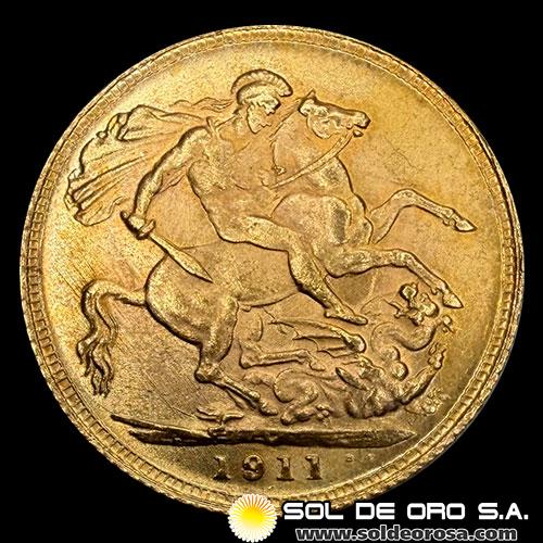 CANADA - SOVEREIGN, LIBRA INGLESA (GEORGE V) - 1911 - MONEDA DE ORO