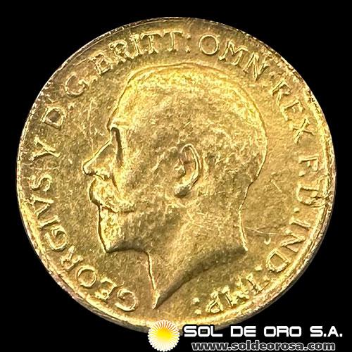 INGLATERRA - 1/2 SOVEREIGN, 1911 - GEORGE V - MONEDA DE ORO