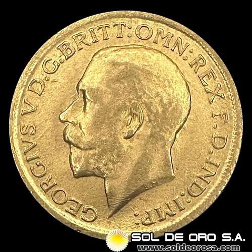 INGLATERRA - SOVEREIGN, LIBRA INGLESA (GEORGE V) - 1913 - MONEDA DE ORO