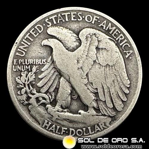 NA3 - ESTADOS UNIDOS DE AMERICA - WALKING LIBERTY HALF DOLLAR, 1916 - FIRST YEAR - MONEDA DE PLATA