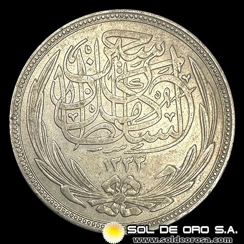 NA2 - EGIPTO - 20 PIASTRES, 1917 - MONEDA DE PLATA