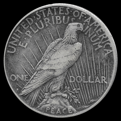 ESTADOS UNIDOS - 1 DOLLAR, 1922 - PEACE DOLLAR - UNITED STATES - MONEDA DE PLATA