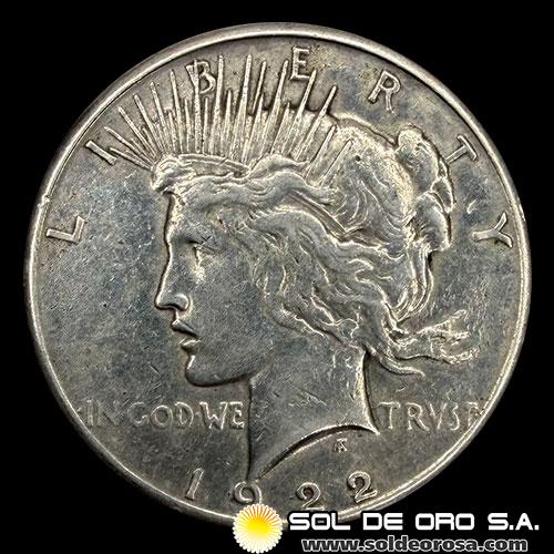 NA3 - ESTADOS UNIDOS DE AMERICA - 1 PEACE DOLLAR, 1922 - CECA SAN FRANCISCO - MONEDA DE PLATA