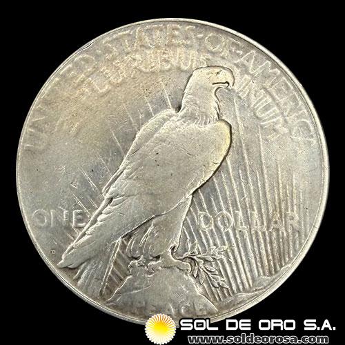NA3 - ESTADOS UNIDOS DE AMERICA - PEACE DOLLAR, 1923 - DENVER - MONEDA DE PLATA