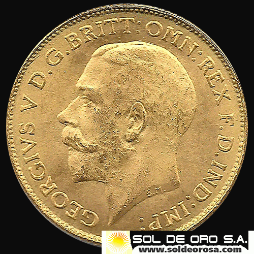 INGLATERRA - 1/2 SOVEREIGN, 1925 - MONEDA DE ORO