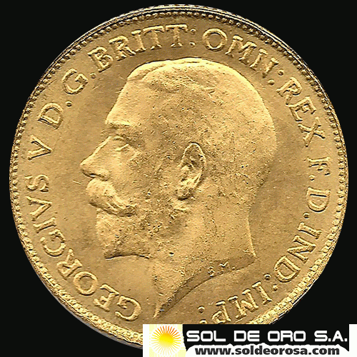 INGLATERRA - 1/2 SOVEREIGN, 1925 - MONEDA DE ORO