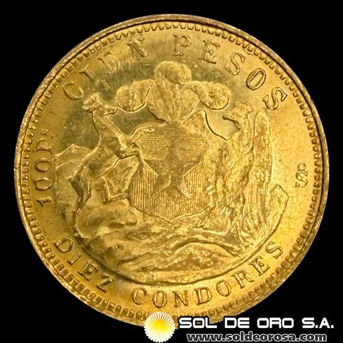 REPUBLICA DE CHILE - 100 PESOS - 1926 - MONEDA DE ORO
