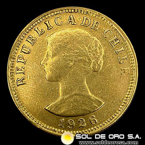 CHILE - 50 PESOS, 1926 - MONEDA DE ORO