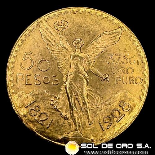 MEXICO - 50 PESOS, 1928 - MONEDA DE ORO