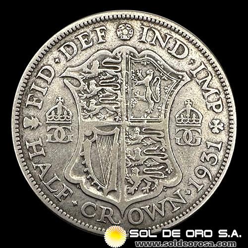 NA3 - INGLATERRA - HALF CROWN, 1931 - GEORGE V - MONEDA DE PLATA