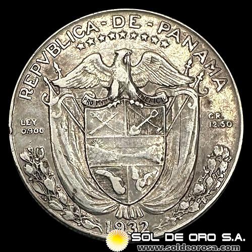 NA4 - PANAMA - 1/2 BALBOA, 1932 - MONEDA DE PLATA