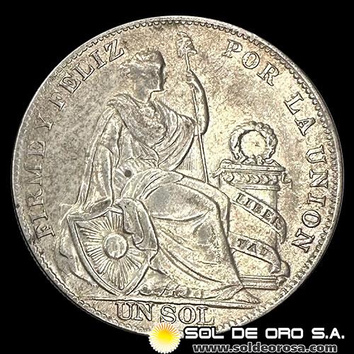 NA4 - REPUBLICA PERUANA - 1 SOL, 1935 - MONEDA DE PLATA