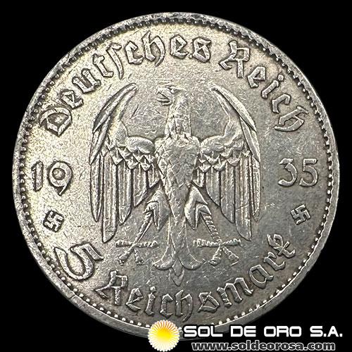 NA1 - ALEMANIA - 5 REICHSMARK, 1935 - MONEDA DE PLATA